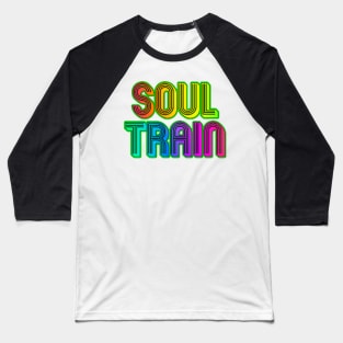 Soul Train Rainbow Neon Baseball T-Shirt